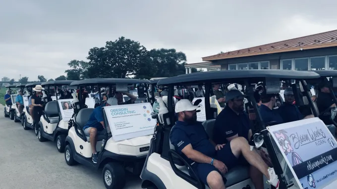 Golf Carts with Signs